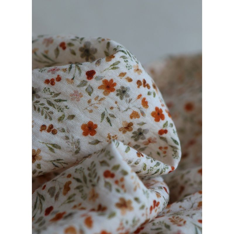 copy of Double gaze de coton imprimés fleuri bleu et orange copy of Double gaze de coton imprimés fleuri bleu et orange