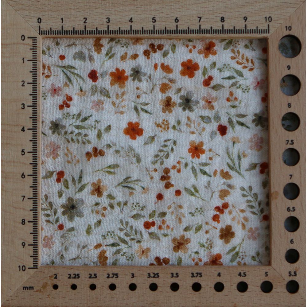 copy of Double gaze de coton imprimés fleuri bleu et orange copy of Double gaze de coton imprimés fleuri bleu et orange