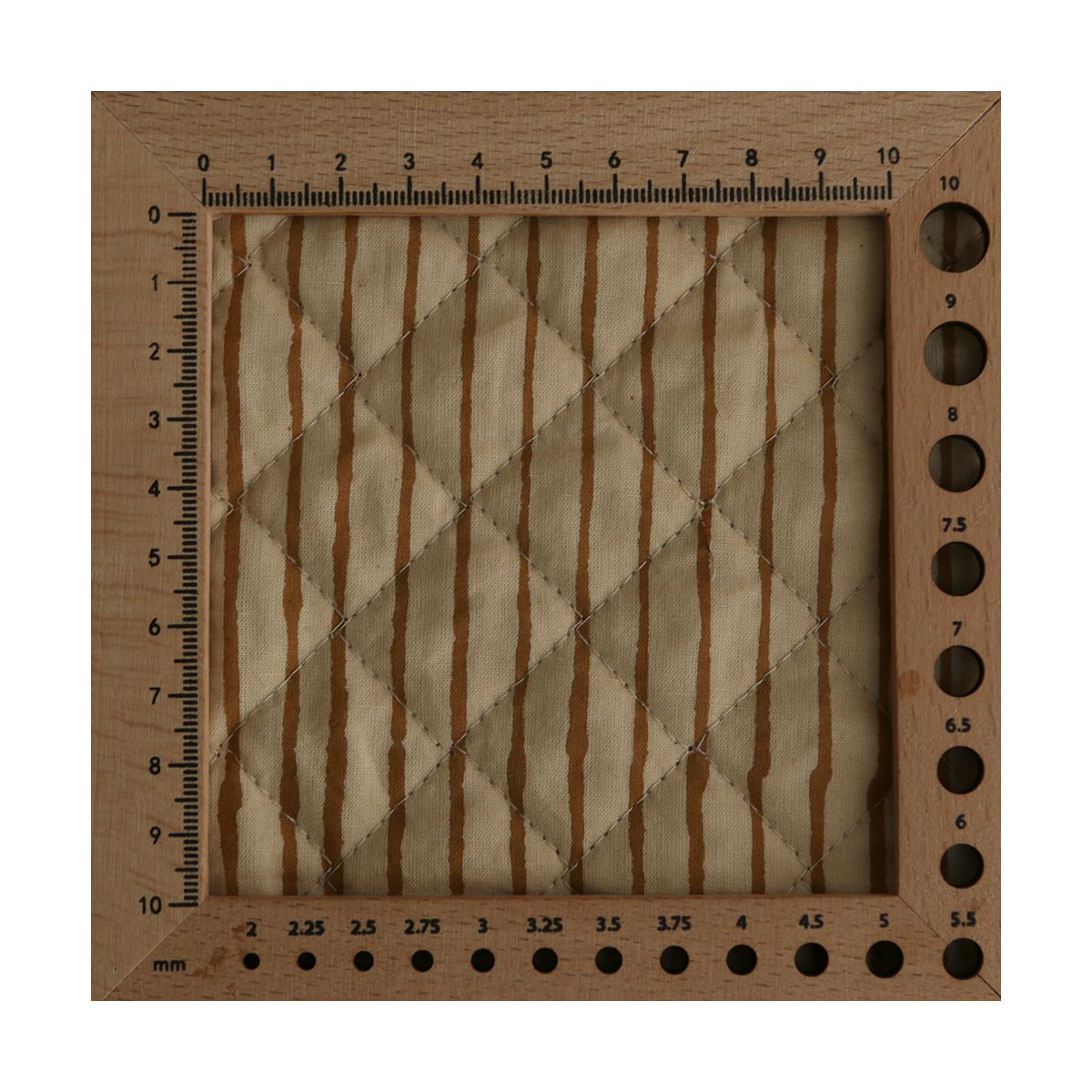 Nisha & rayures - Tissu indien matelassé double face coton hand block teal largeur 100cm