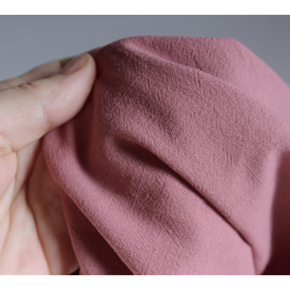 Coton lavé bio coloris bois de rose Qualité Oeko-tex - 2 Coton lavé bio coloris bois de rose Qualité Oeko-tex - 2