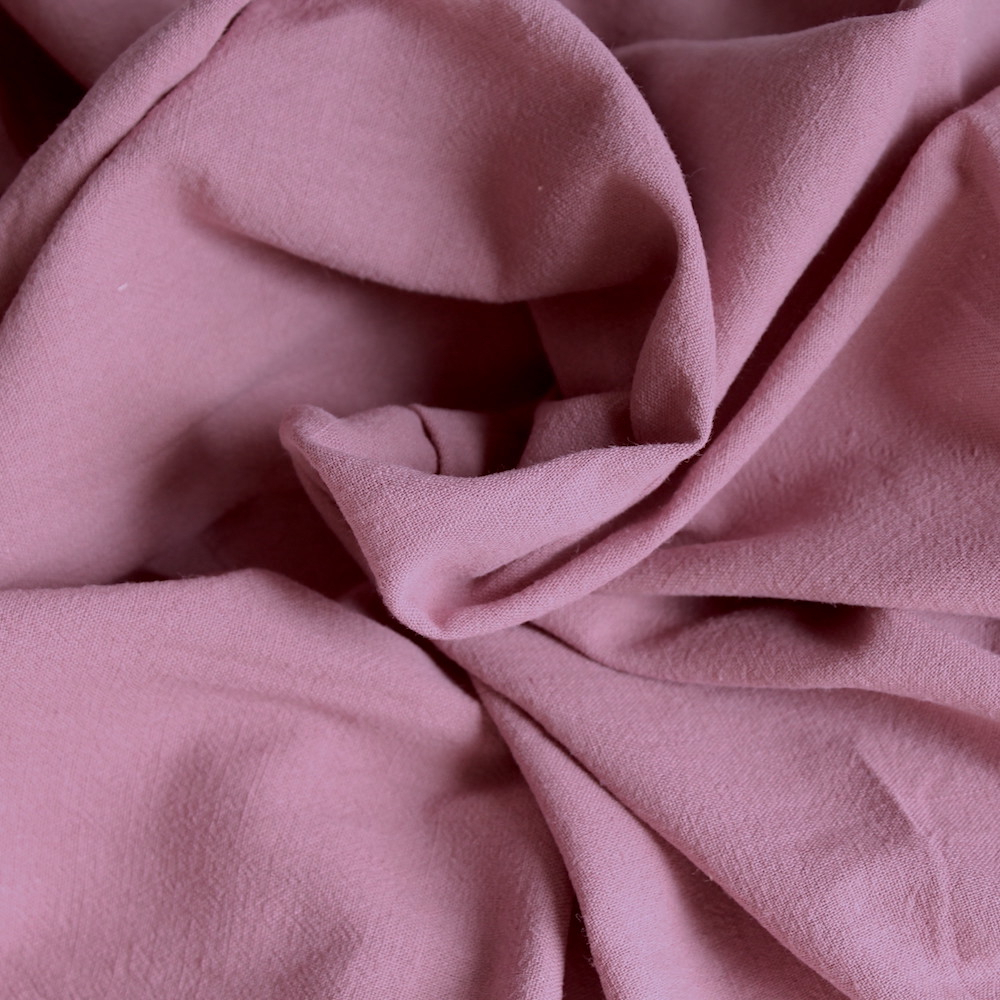 Coton lavé bio coloris bois de rose Qualité Oeko-tex - 5 Coton lavé bio coloris bois de rose Qualité Oeko-tex - 5