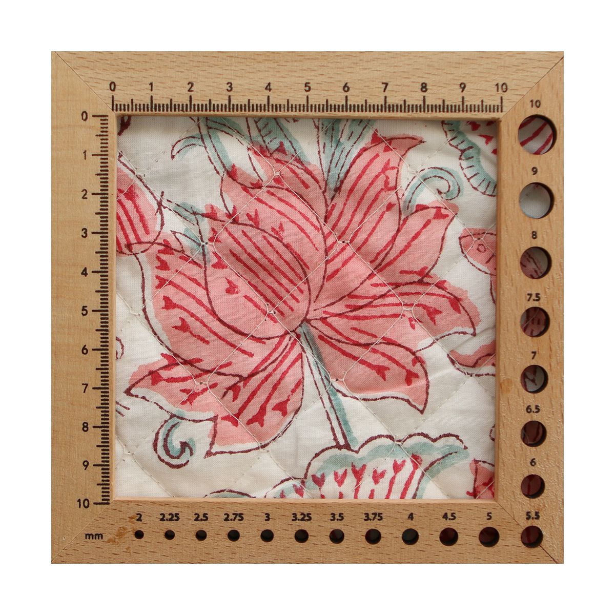 Yamini - Tissu indien matelassé double face coton hand block teal largeur 100cm Yamini - Tissu indien matelassé double face coton hand block teal largeur 100cm