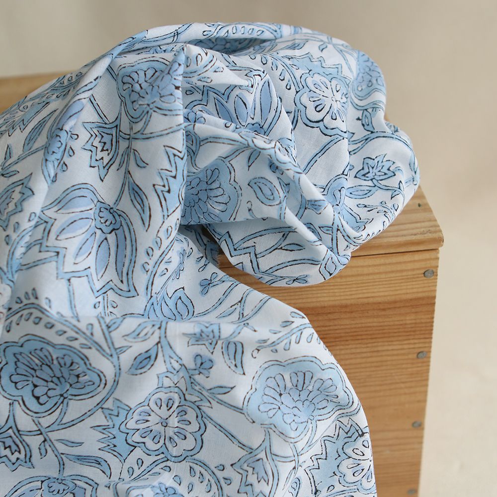 Amayra - Tissu indien coton hand block traditionnel Amayra - Tissu indien coton hand block traditionnel