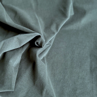 Velours milleraies stretch coton coloris vert sauge Batikou - 1 Velours milleraies stretch coton coloris vert sauge Batikou - 1