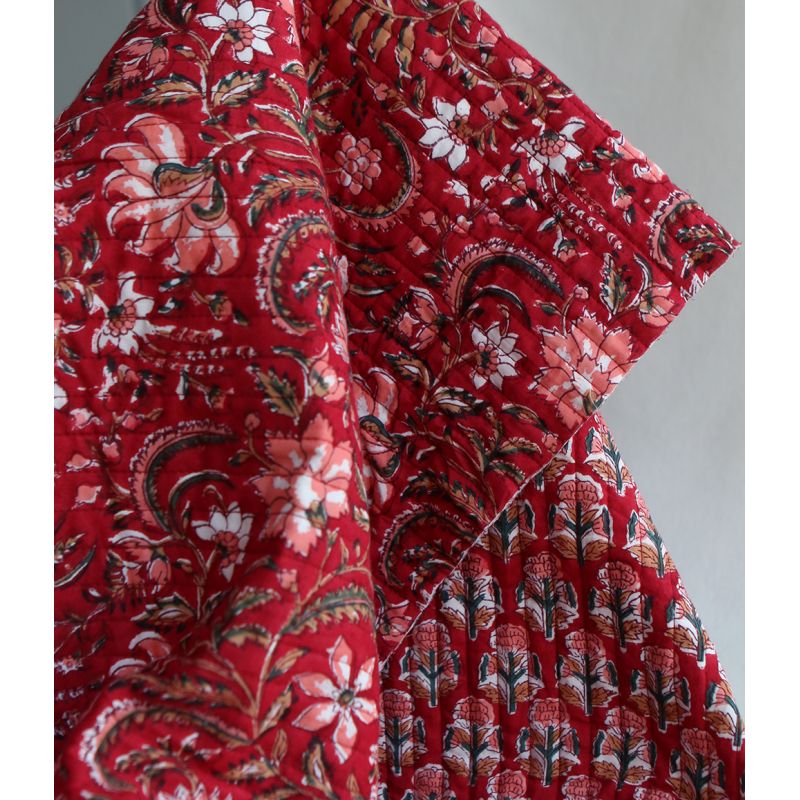 copy of Neha - Tissu indien matelassé double face coton hand block largeur 100cm copy of Neha - Tissu indien matelassé double face coton hand block largeur 100cm