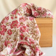 Arya - Tissu indien coton imprimé main Hand Block Artisanal Arya - Tissu indien coton imprimé main Hand Block Artisanal