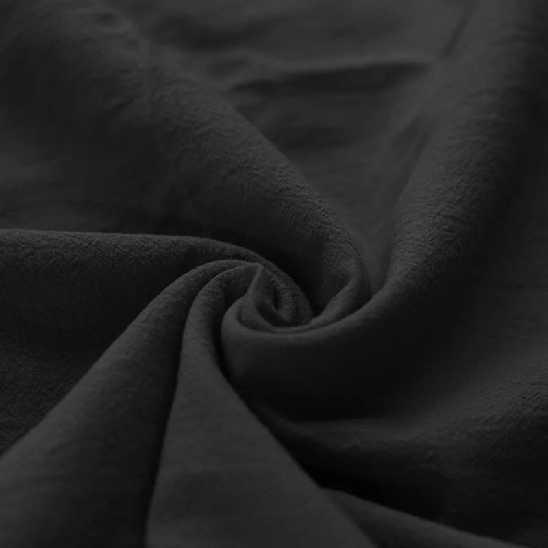 Tissu en coton uni noir