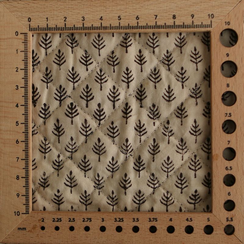 Kamala - Tissu indien matelassé double face coton hand block teal largeur 100cm Kamala - Tissu indien matelassé double face coton hand block teal largeur 100cm