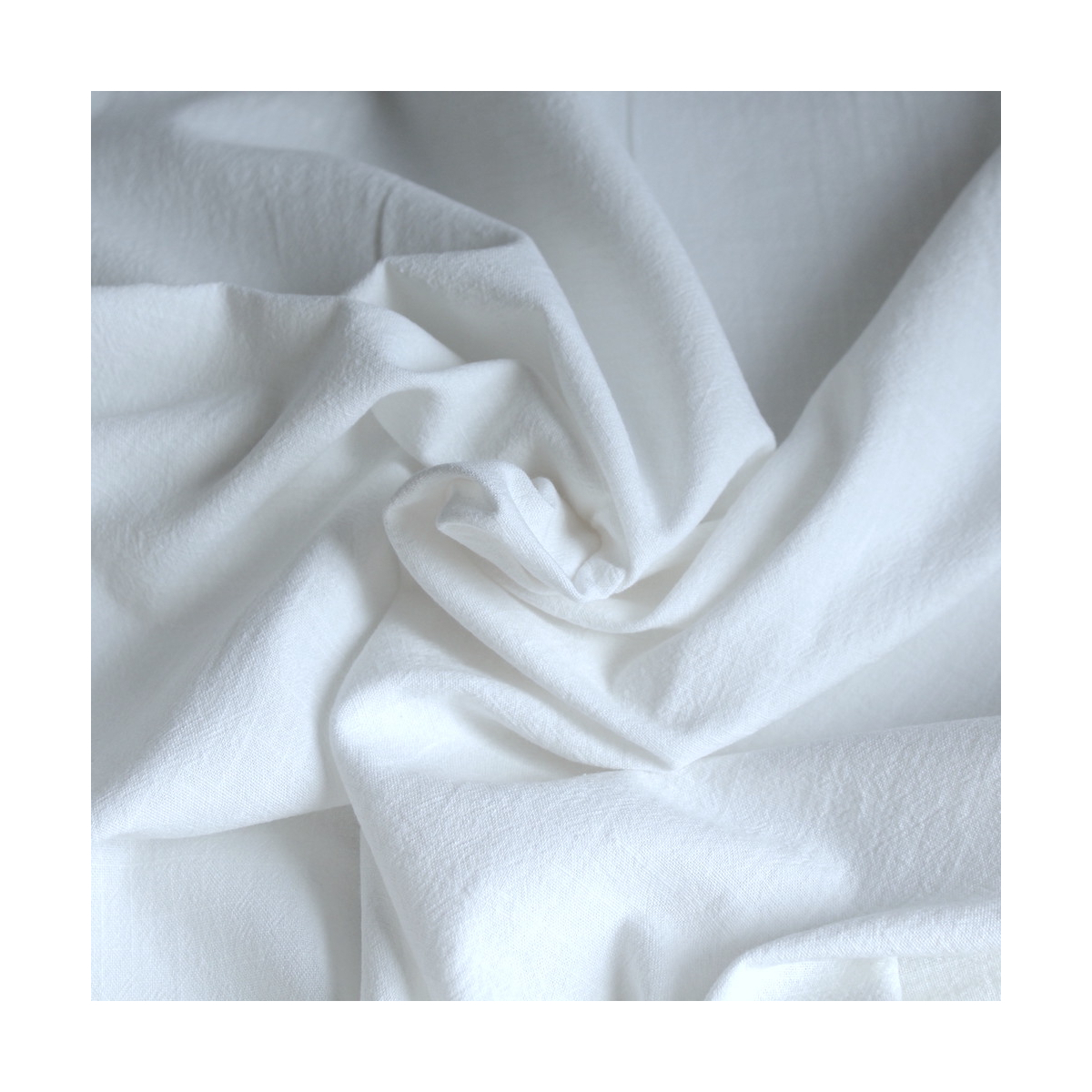 Coton lavé bio coloris blanc Qualité Oeko-tex - 1 Coton lavé bio coloris blanc Qualité Oeko-tex - 1