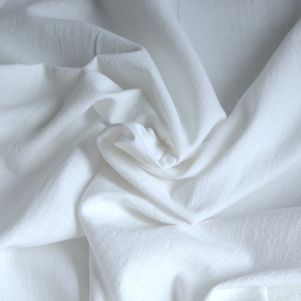 Coton lavé bio coloris blanc Qualité Oeko-tex - 1 Coton lavé bio coloris blanc Qualité Oeko-tex - 1