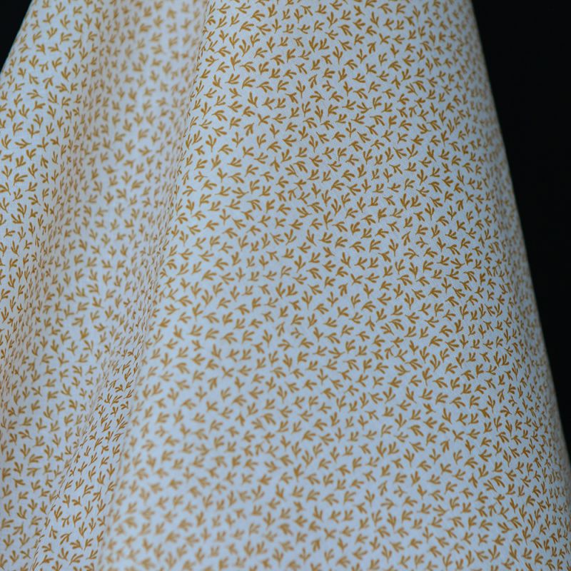 Cleo - Batiste de coton douce petit motif moutarde Cleo - Batiste de coton douce petit motif moutarde