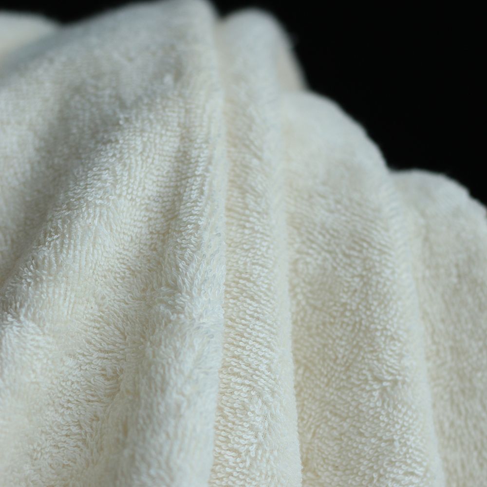 Tissu éponge épaisse100% coton non blanchi Bio organique Tissu éponge épaisse100% coton non blanchi Bio organique