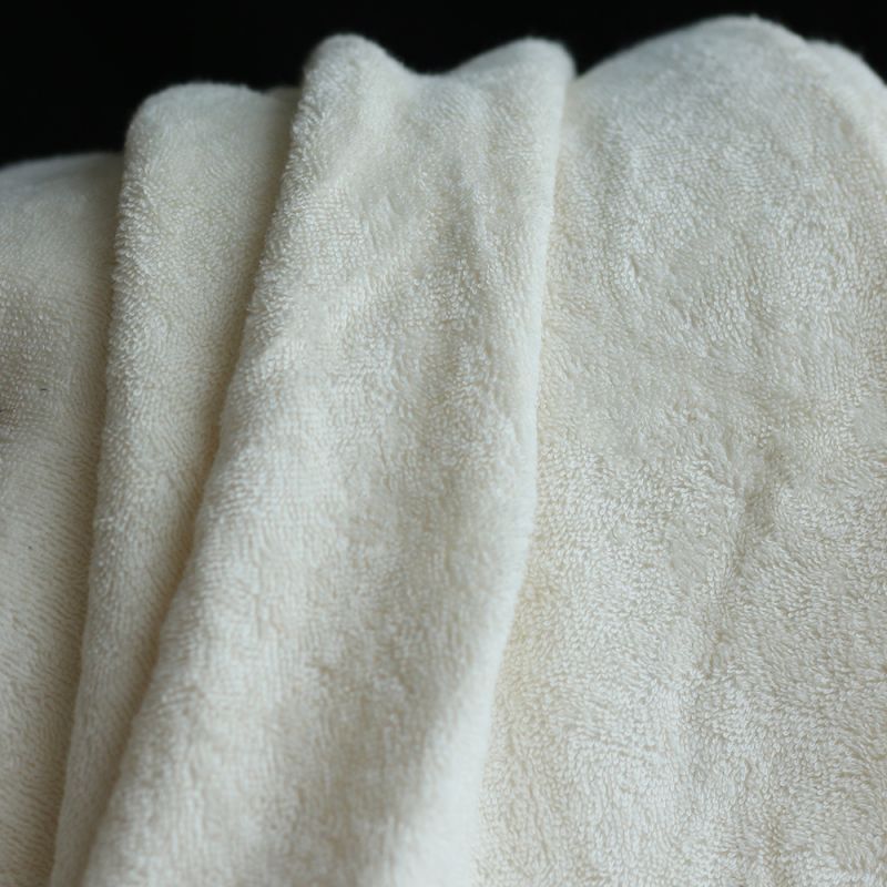 Tissu éponge épaisse100% coton non blanchi Bio organique Tissu éponge épaisse100% coton non blanchi Bio organique