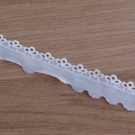 Galon coton broderie blanc20mm x1m Galon coton broderie blanc20mm x1m