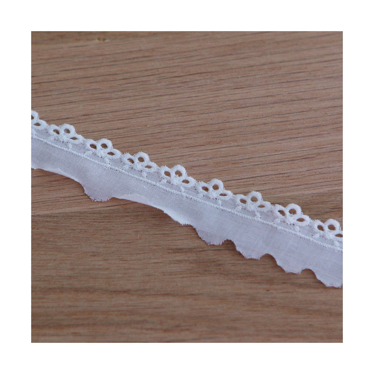 Galon coton broderie blanc20mm x1m Galon coton broderie blanc20mm x1m