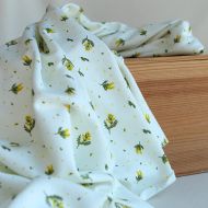 Mimosa - Sweat mélange de coton bouclettes motif exclusif Mimosa allégé