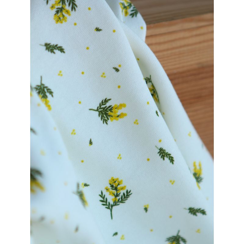 Mimosa - Sweat mélange de coton bouclettes motif exclusif Mimosa allégé