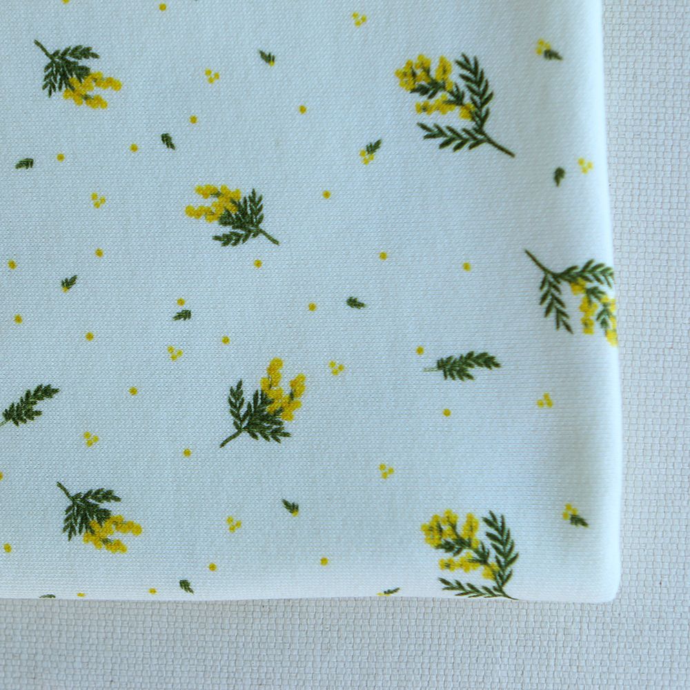 Mimosa - Sweat mélange de coton bouclettes motif exclusif Mimosa allégé