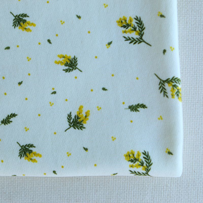 Mimosa - Sweat mélange de coton bouclettes motif exclusif Mimosa allégé