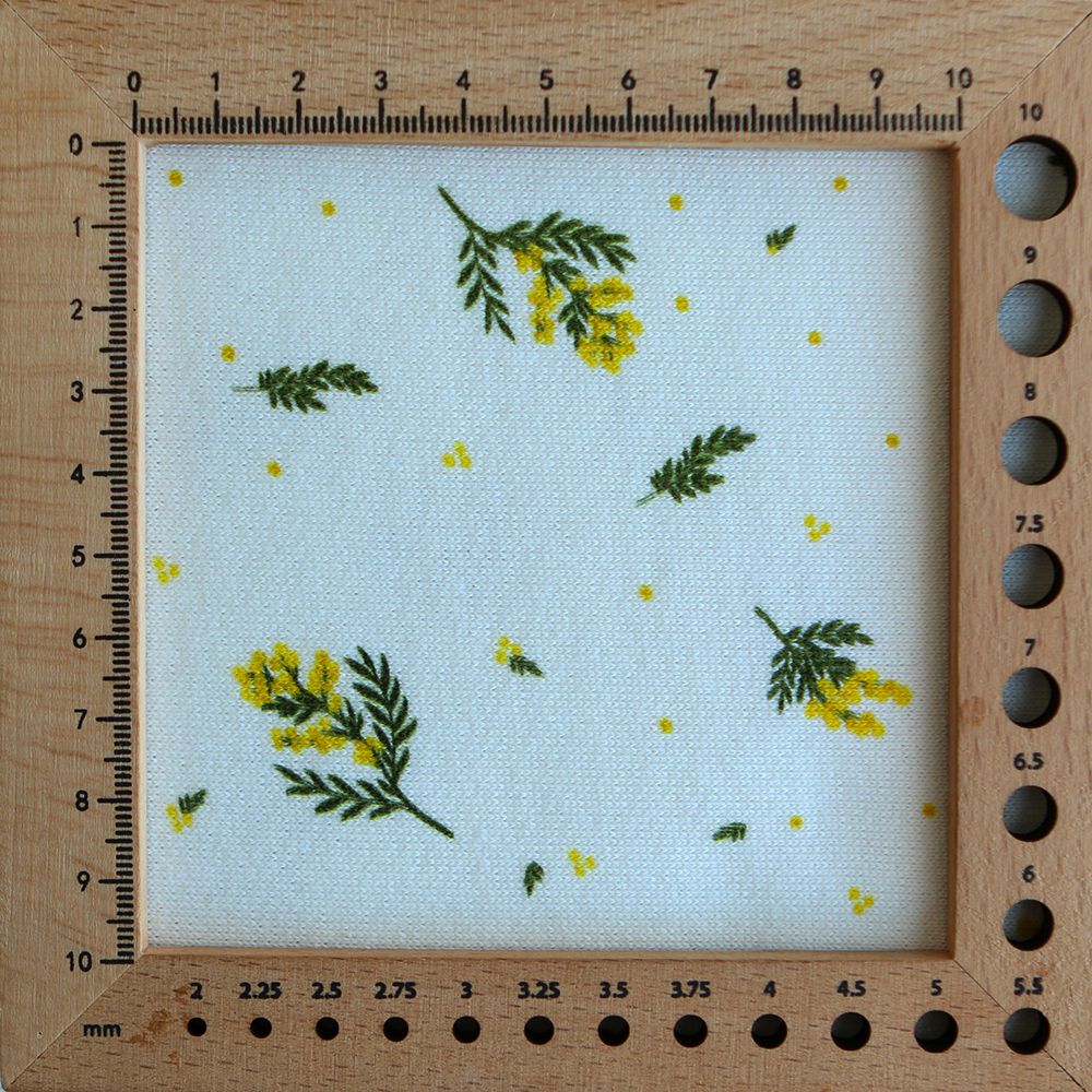 Mimosa - Sweat mélange de coton bouclettes motif exclusif Mimosa allégé