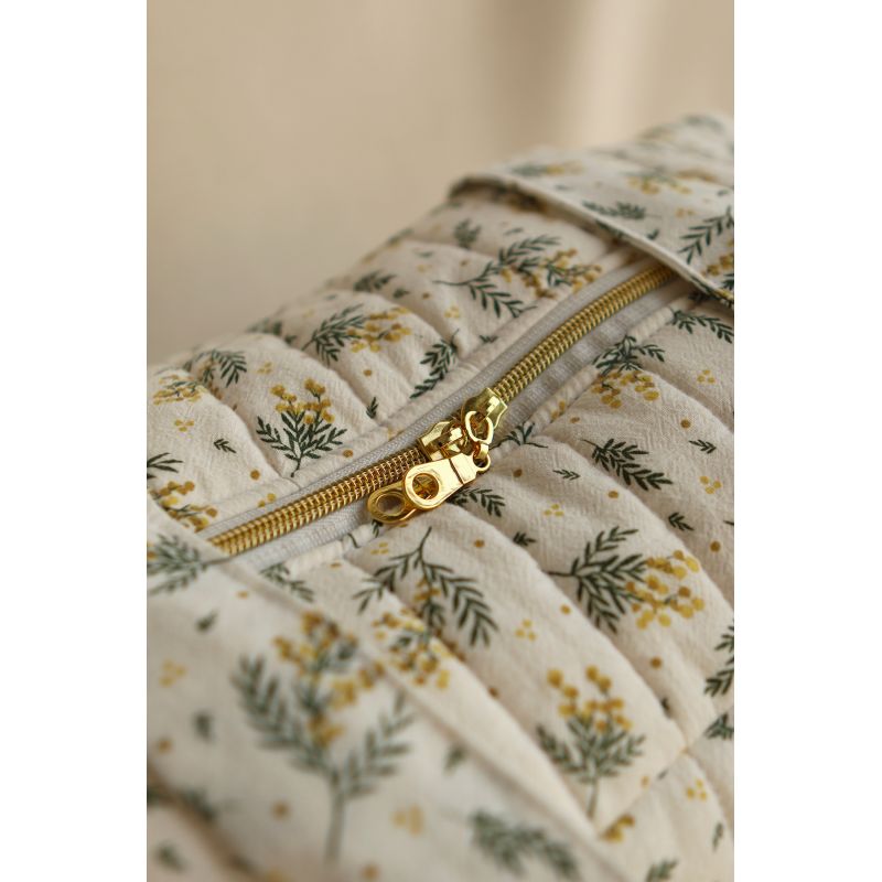 Mimosa - Coton lavé bio motif exclusif mimosa