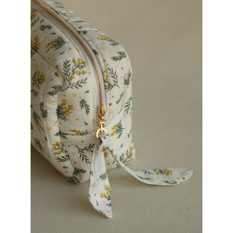 Mimosa - Coton lavé bio motif exclusif mimosa