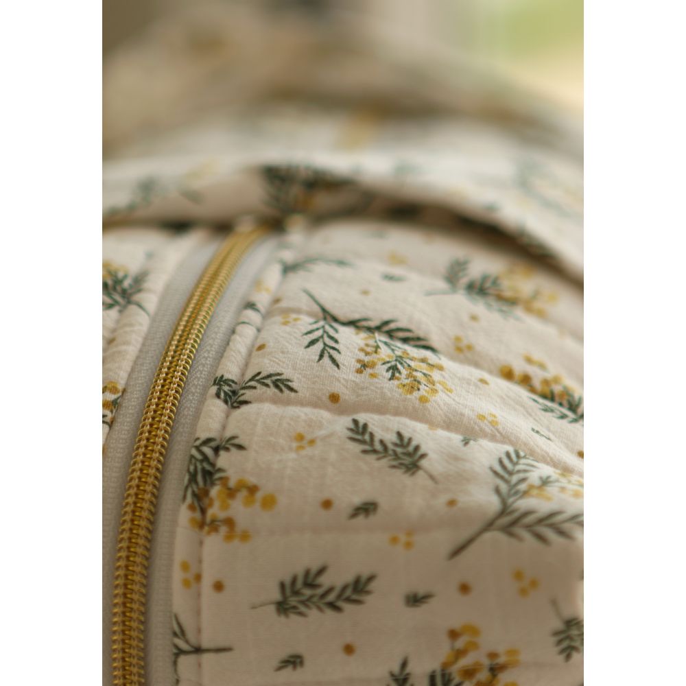 Mimosa - Coton lavé bio motif exclusif mimosa