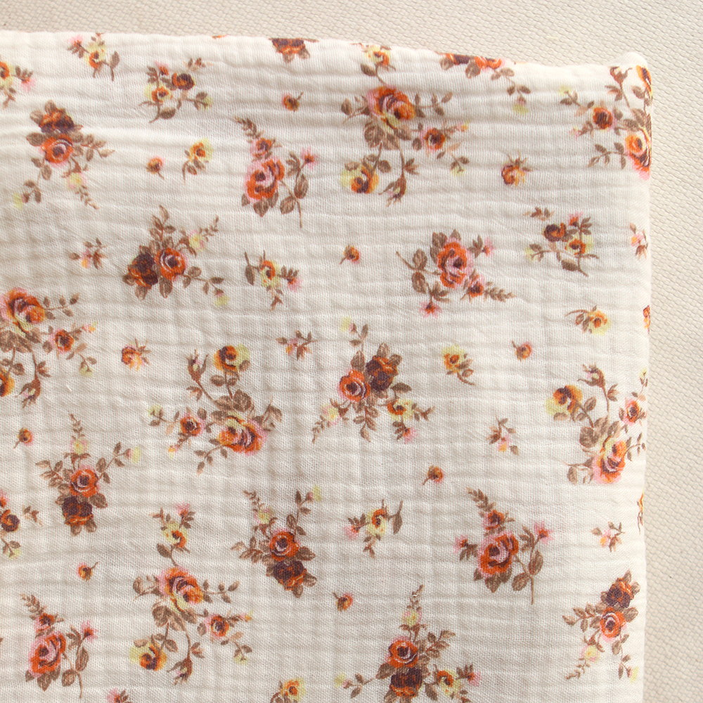 Nina - Double gaze de coton BIO motif exclusif Nina - Double gaze de coton BIO motif exclusif