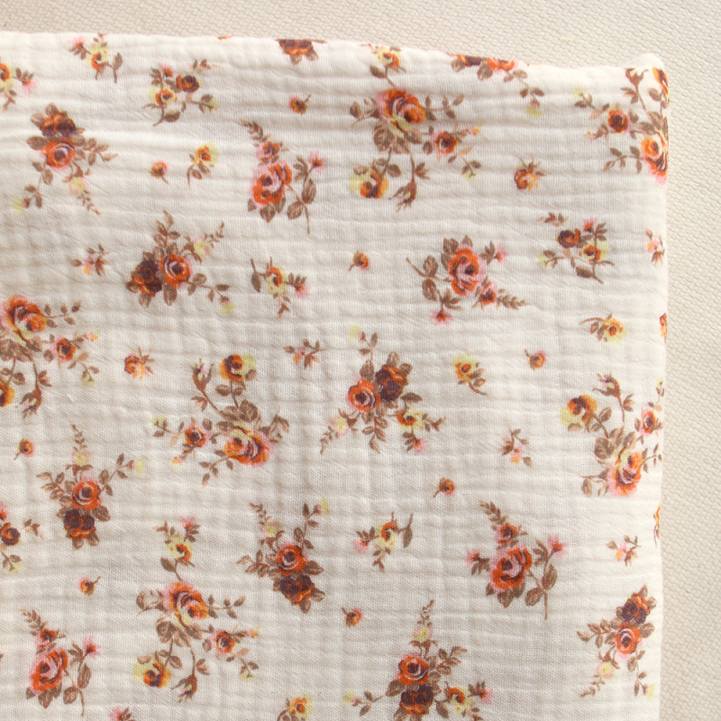Nina - Double gaze de coton BIO motif exclusif Nina - Double gaze de coton BIO motif exclusif