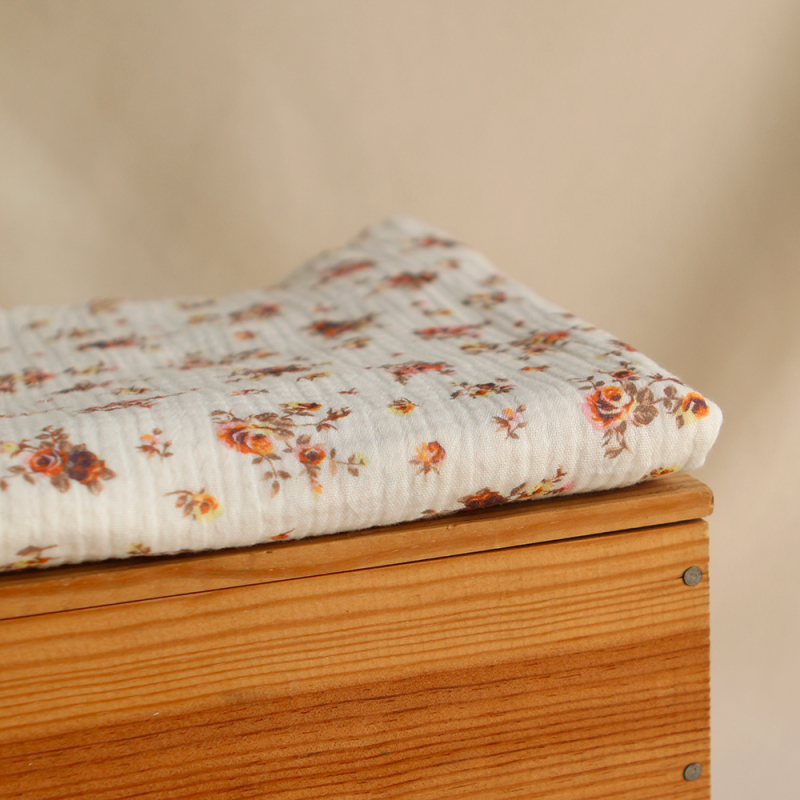 Nina - Double gaze de coton BIO motif exclusif Nina - Double gaze de coton BIO motif exclusif