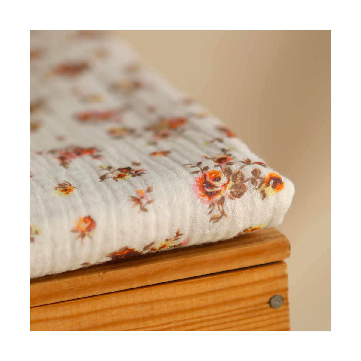 Nina - Double gaze de coton BIO motif exclusif Nina - Double gaze de coton BIO motif exclusif