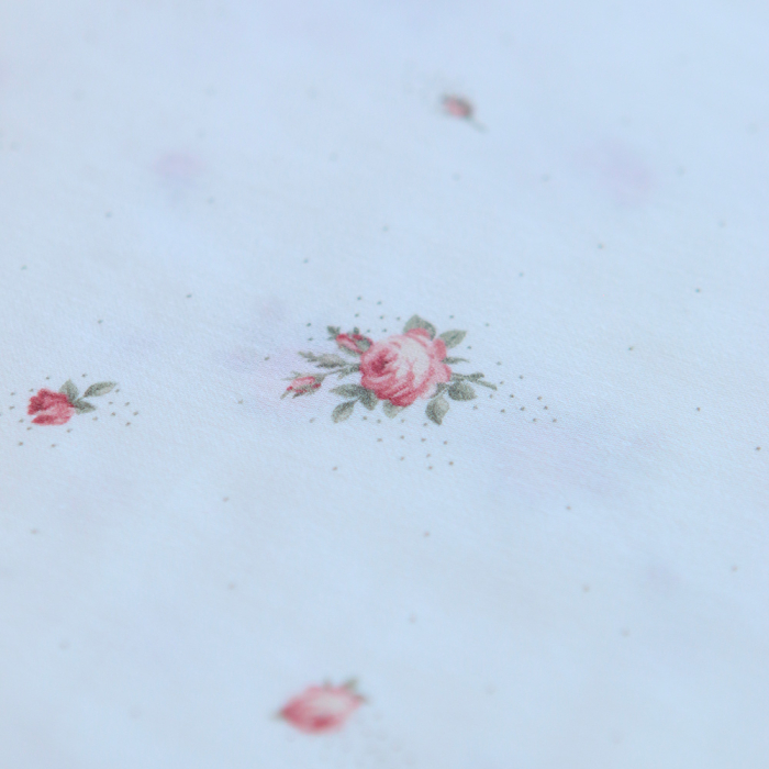 Christine - Batiste de coton douce à imprimé exclusif fleuri vert et rose