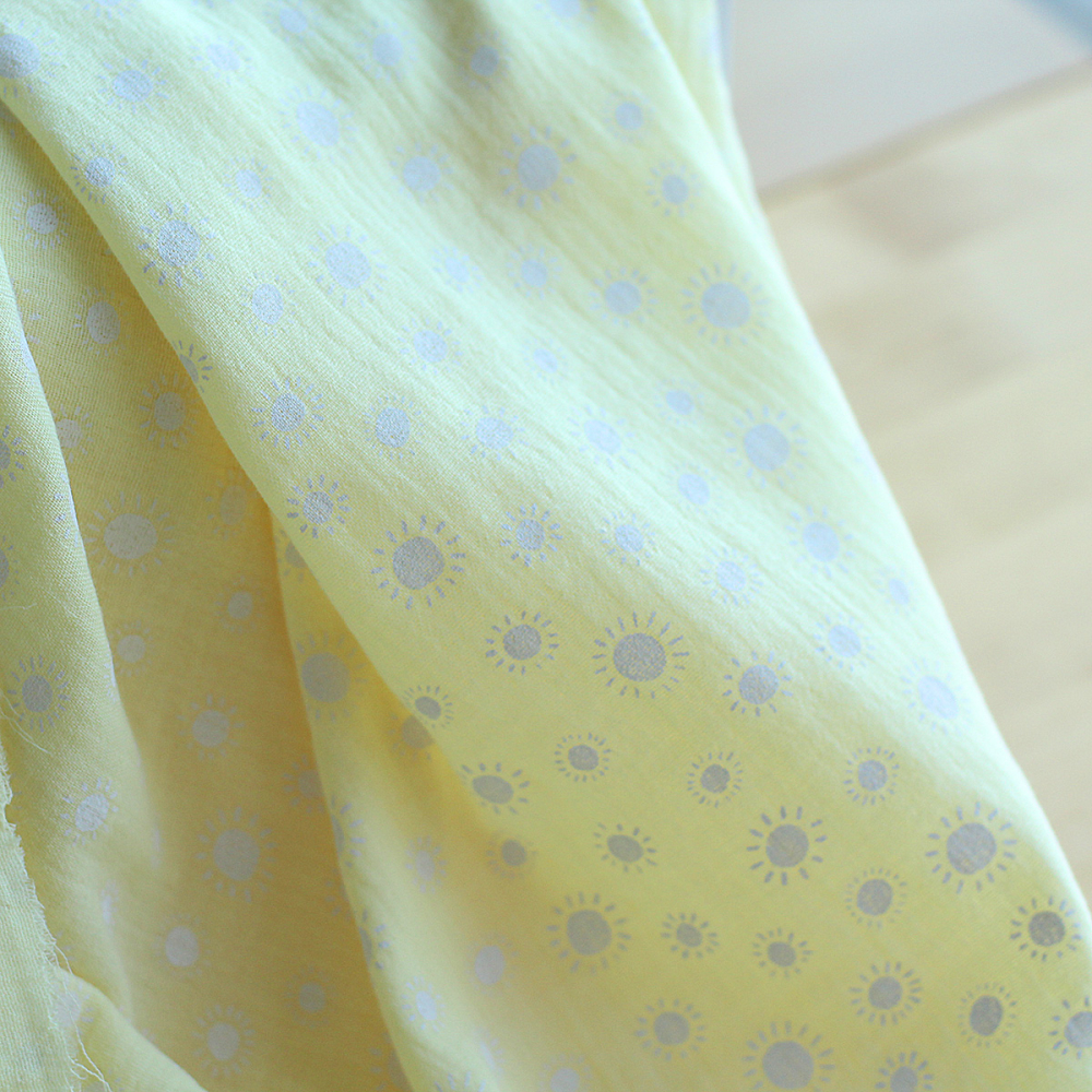 copy of Priya - Double gaze de coton coloris fond magenta fleuri façon hand block