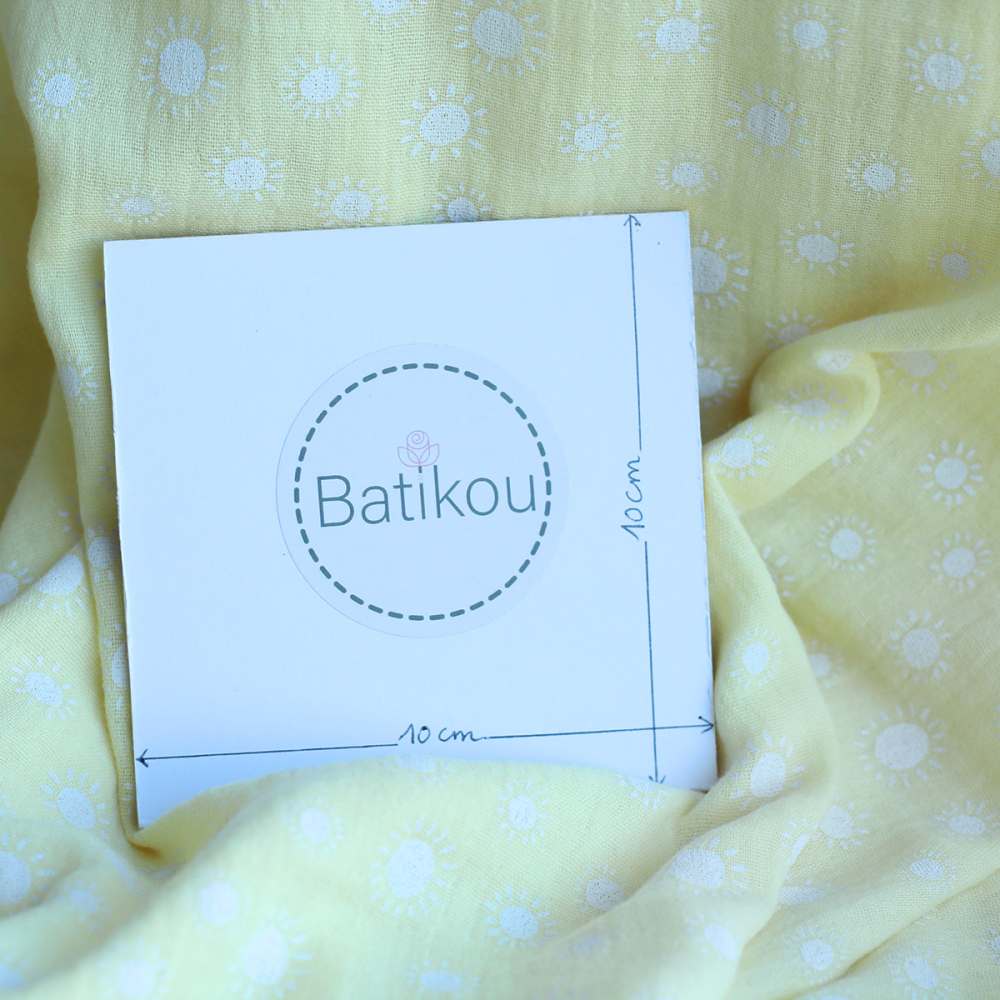 copy of Priya - Double gaze de coton coloris fond magenta fleuri façon hand block