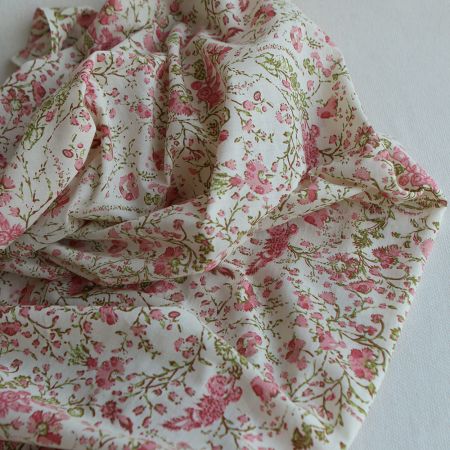 Karishma - Tissu indien en coton imprimé main Hand Block Artisanal