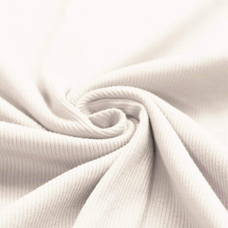 Jersey coton côtes fines coloris lait Qualité Oeko-tex - 1 Jersey coton côtes fines coloris lait Qualité Oeko-tex - 1