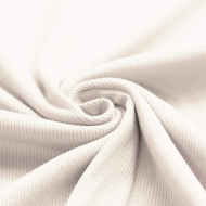 Jersey coton côtes fines coloris lait Qualité Oeko-tex - 1 Jersey coton côtes fines coloris lait Qualité Oeko-tex - 1