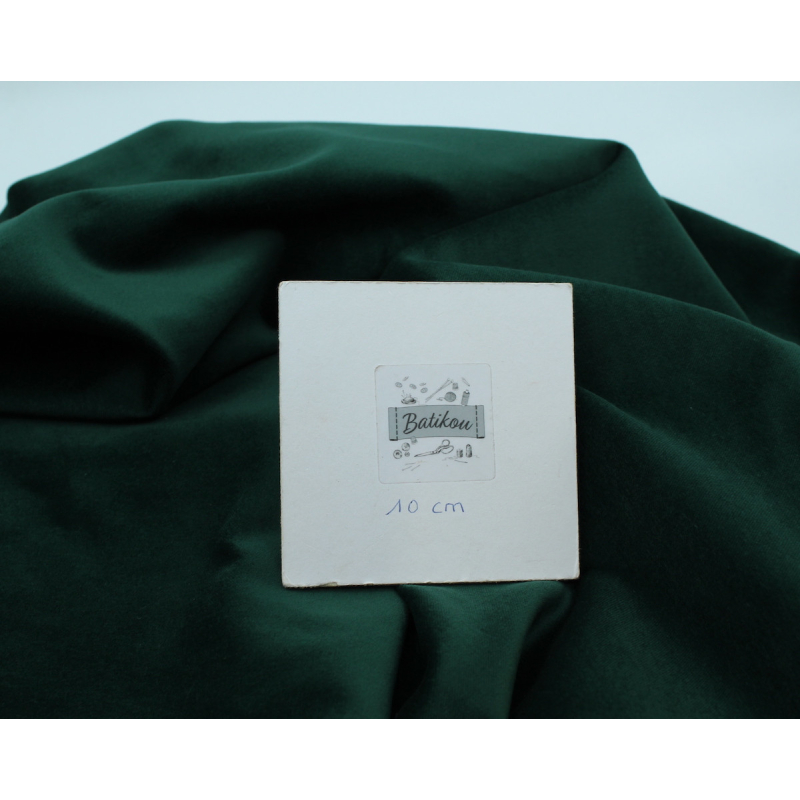Velours ras coton organique coloris vert sapin Velours ras coton organique coloris vert sapin