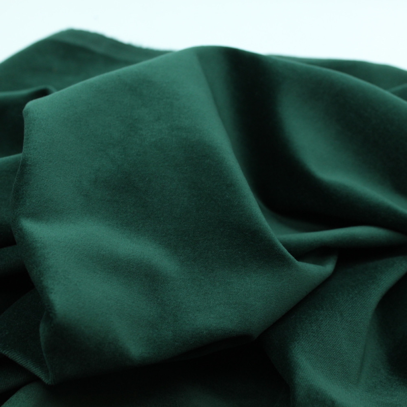 Velours ras coton organique coloris vert sapin Velours ras coton organique coloris vert sapin