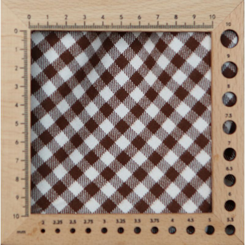 Gary - Coton gratté organique tissage vichy marron