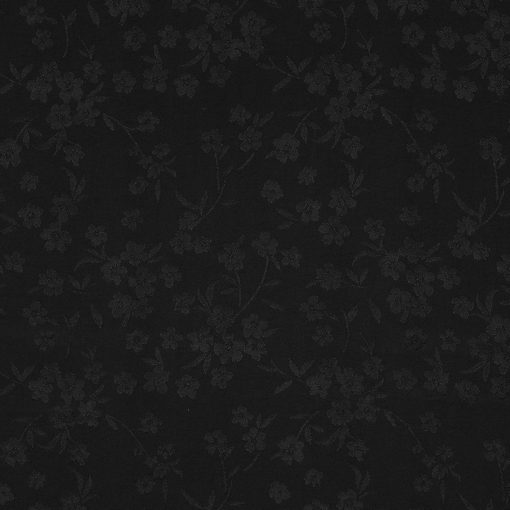 Jasmine - Viscose tissage jacquard fleuri noir