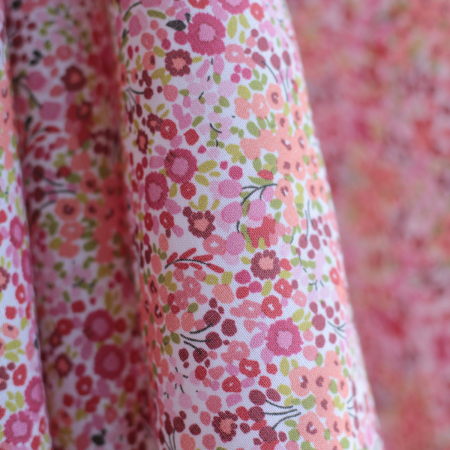 copy of Selma - Batiste de coton bio SILKYNE à imprimé fleuri coquelicot