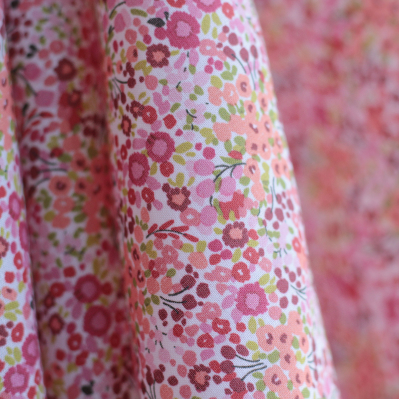 copy of Selma - Batiste de coton bio SILKYNE à imprimé fleuri coquelicot