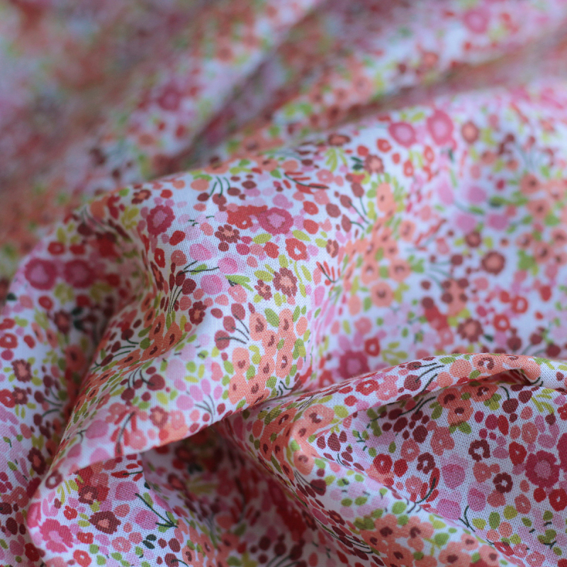 copy of Selma - Batiste de coton bio SILKYNE à imprimé fleuri coquelicot