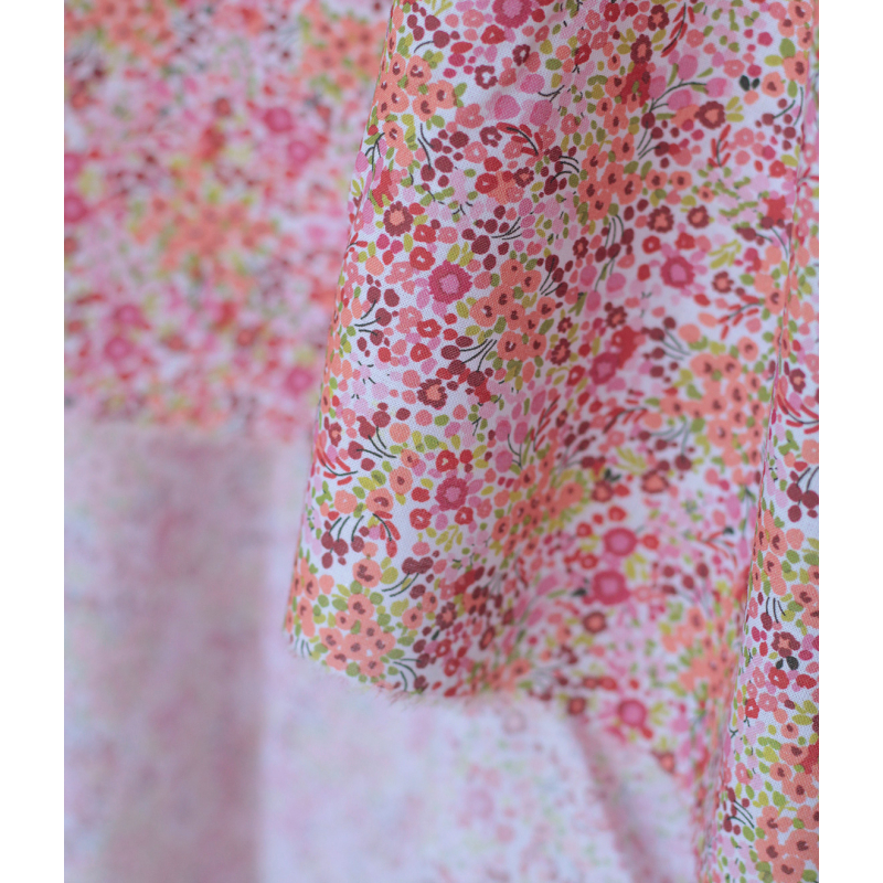 copy of Selma - Batiste de coton bio SILKYNE à imprimé fleuri coquelicot