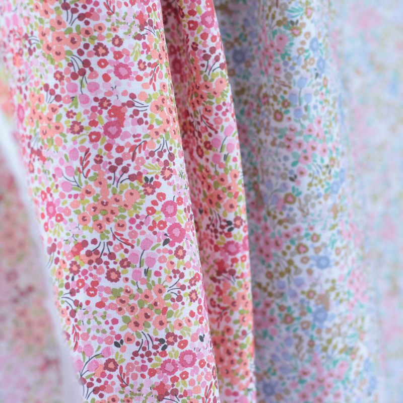 copy of Selma - Batiste de coton bio SILKYNE à imprimé fleuri coquelicot