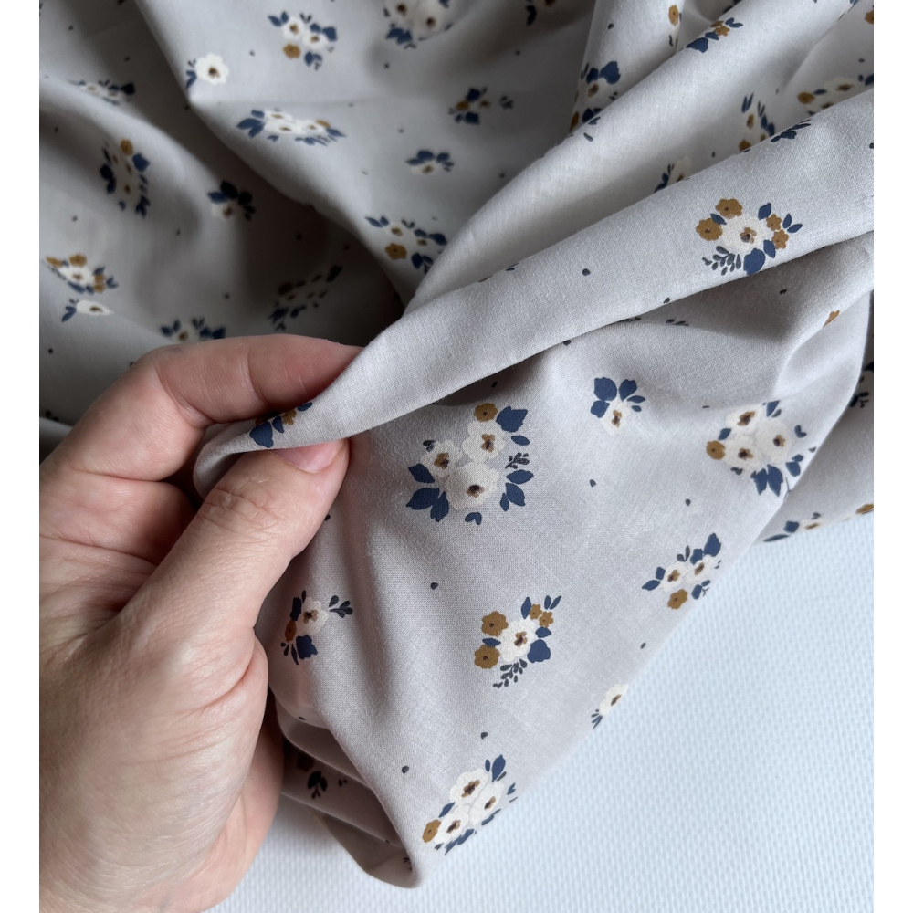 ROZEN - Batiste de coton BIO imprimé exclusif / SILKYNE