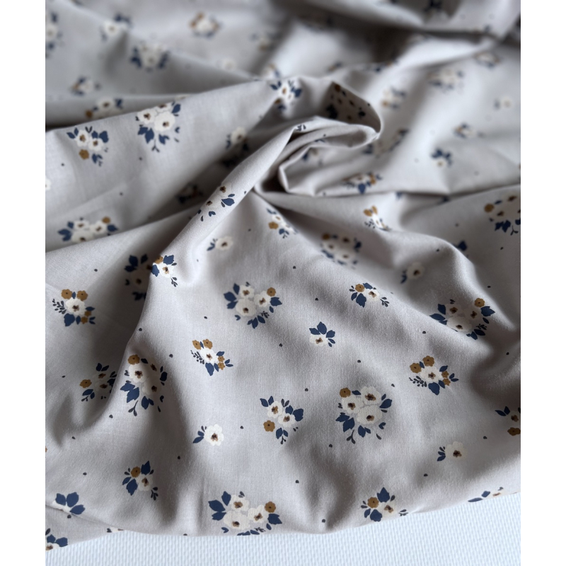 ROZEN - Batiste de coton BIO imprimé exclusif / SILKYNE