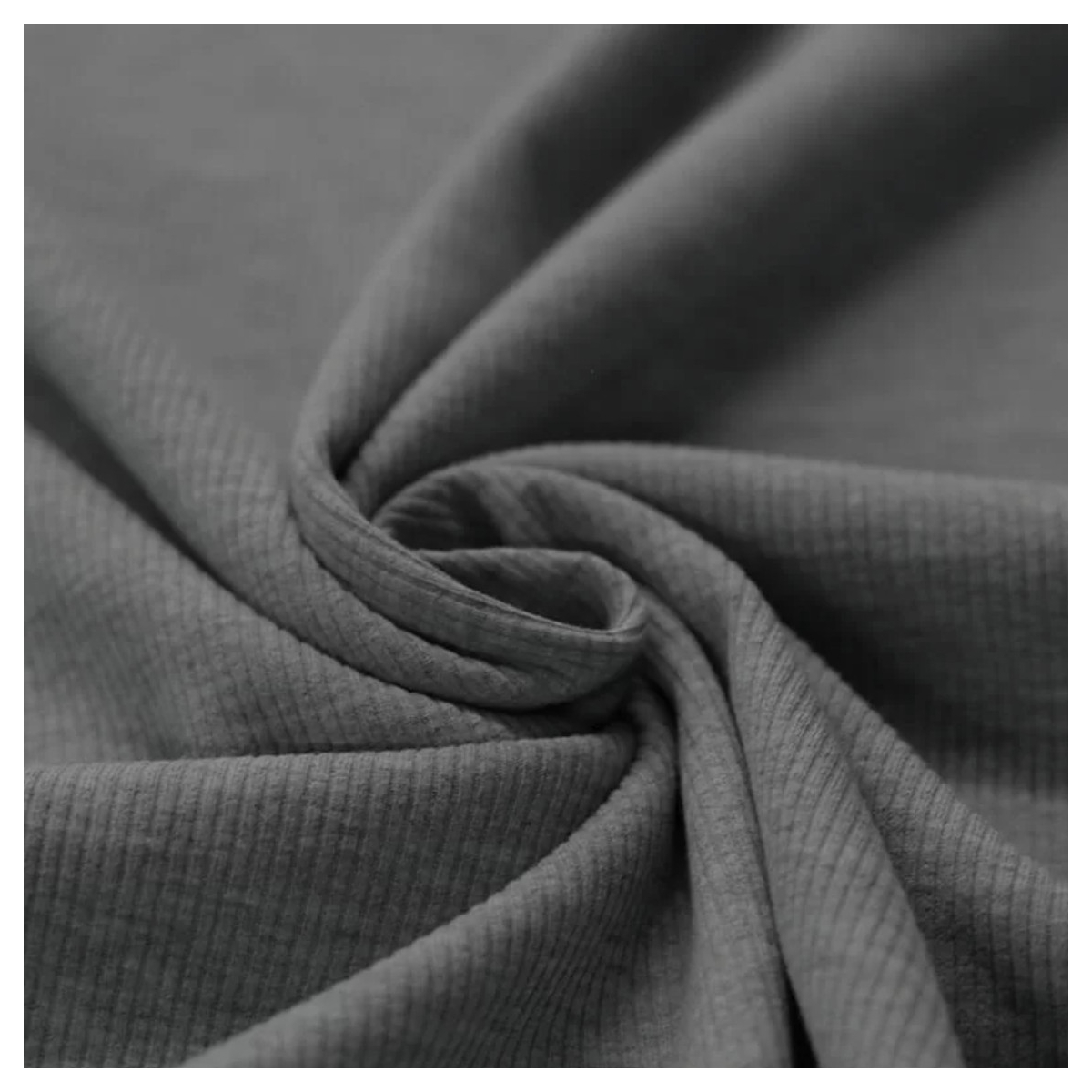 Jersey coton côtes fines coloris anthracite chiné Jersey coton côtes fines coloris anthracite chiné