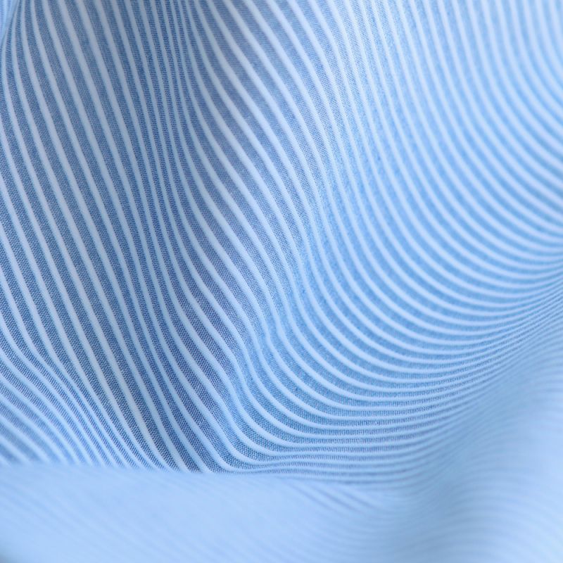 copy of Coton bio gaufré à rayures beige / blanc